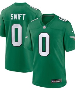 Youth Philadelphia Eagles #0 D'andre Swift Alternate Player Game Jersey - Kelly Green