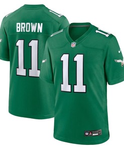 Youth Philadelphia Eagles #11 Aj Brown Alternate Player Game Jersey - Kelly Green