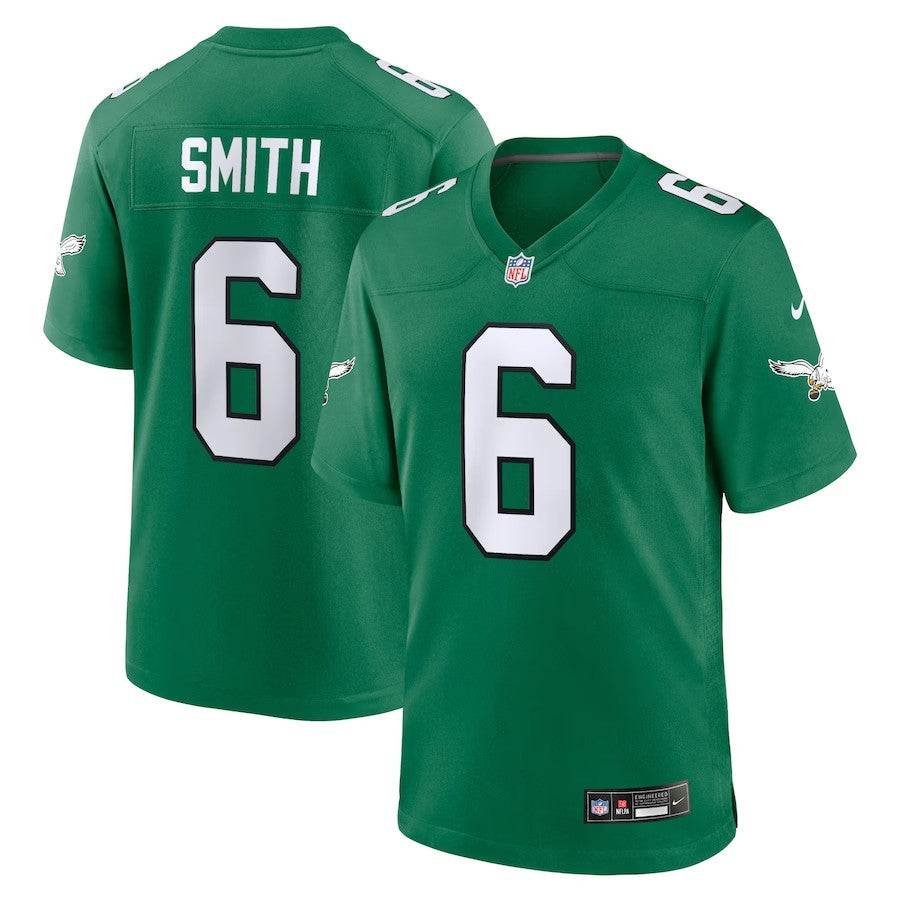 Youth Philadelphia Eagles #6 Devonta Smith Alternate Player Game Jersey - Kelly Green