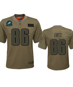 Youth Philadelphia Eagles Zach Ertz Camo 2019 Salute To Service Game Jersey