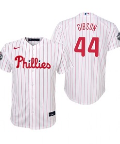 Youth Philadelphia Phillies Kyle Gibson 44 White 2022-23 World Series Jersey
