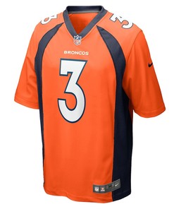 Youth Russell Wilson Denver Broncos Game Jersey - Orange Jersey