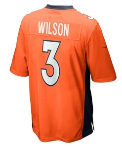 Youth Russell Wilson Denver Broncos Game Jersey - Orange Jersey