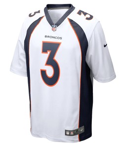 Youth Russell Wilson Denver Broncos Game Jersey - White Jersey
