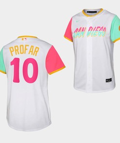 Youth San Diego Padres Jurickson Profar 10 White Jersey 2022-23 City Connect Shirt