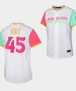 Youth San Diego Padres Luke Voit White Jersey 2022-23 City Connect Shirt