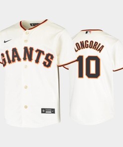Youth San Francisco Giants 10 Evan Longoria Cream Home Jersey