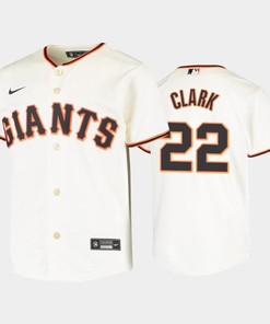 Youth San Francisco Giants 22 Will Clark Cream Home Jersey