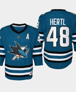 Youth San Jose Sharks Tomas Hertl 48 Home 2022-23 Jersey Teal