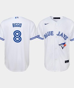 Youth Toronto Blue Jays Cavan Biggio 8 White Home Jersey