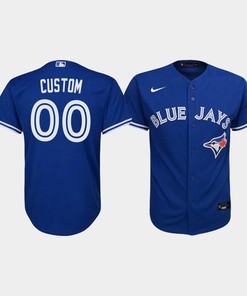 Youth Toronto Blue Jays Custom 00 Royal Alternate Jersey