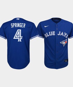 Youth Toronto Blue Jays George Springer 4 Royal Alternate Jersey