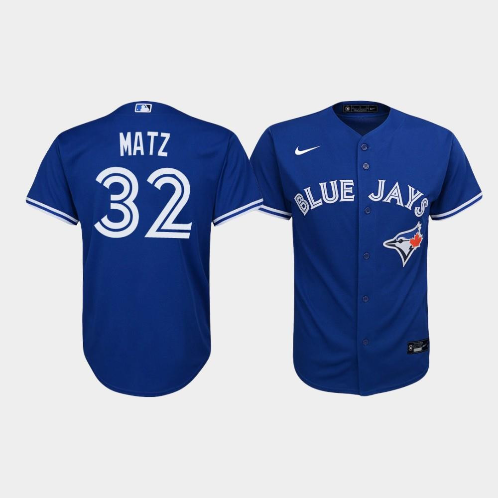 Youth Toronto Blue Jays Steven Matz 32 Royal Alternate Jersey