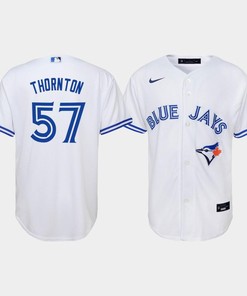 Youth Toronto Blue Jays Trent Thornton 57 White Home Jersey
