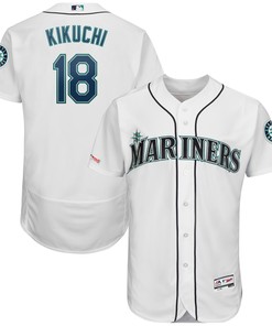 Yusei Kikuchi Seattle Mariners Majestic Flex Base Authentic Collection Player Jersey - White Mlb