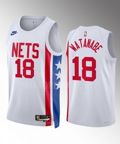 Yuta Watanabe 18 2022-23 Brooklyn Nets White Classic Edition Men Jersey Swingman
