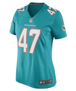 ZaQuandre White 47 Miami Dolphins Women's Game Player Jersey - Aqua