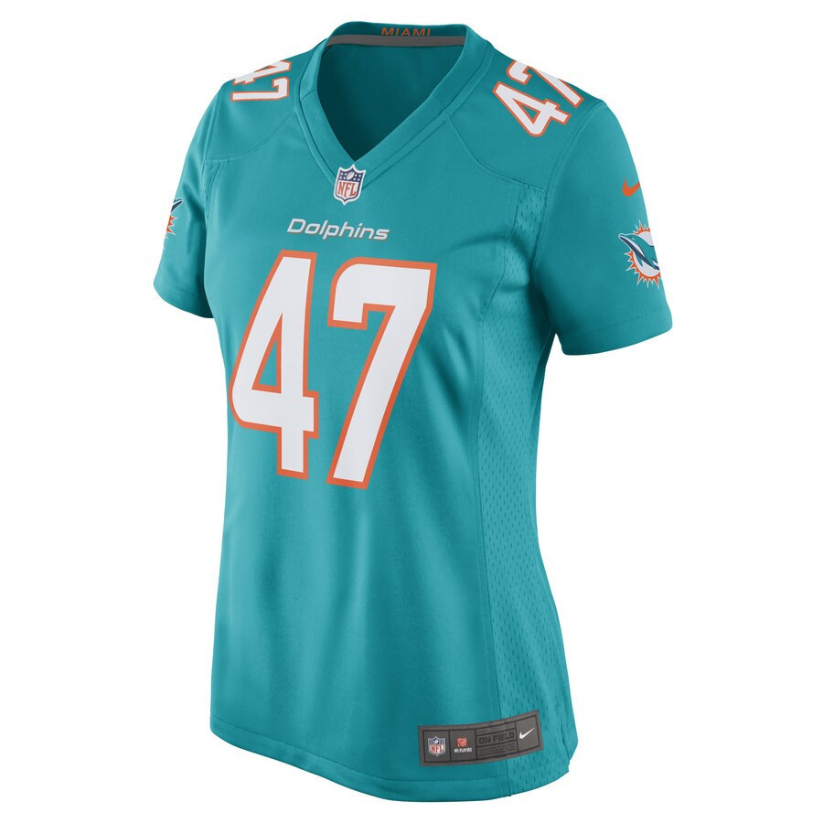 ZaQuandre White 47 Miami Dolphins Women's Game Player Jersey - Aqua