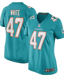 ZaQuandre White Miami Dolphins Women's Game Player Jersey - Aqua