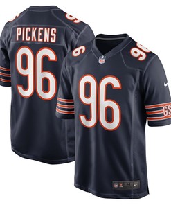 Zacch Pickens 96 Chicago Bears Team Game Jersey - Navy