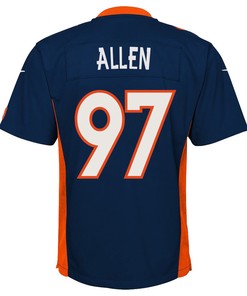 Zach Allen 97 Denver Broncos Alternate Game Youth Jersey - Navy