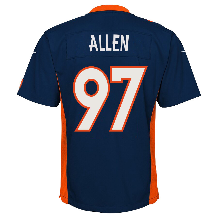 Zach Allen 97 Denver Broncos Alternate Game Youth Jersey - Navy