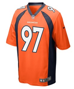 Zach Allen 97 Denver Broncos Game Men Jersey - Orange