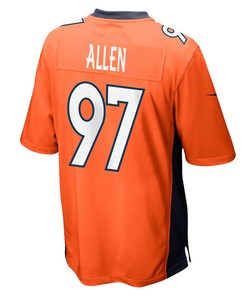 Zach Allen 97 Denver Broncos Game Men Jersey - Orange