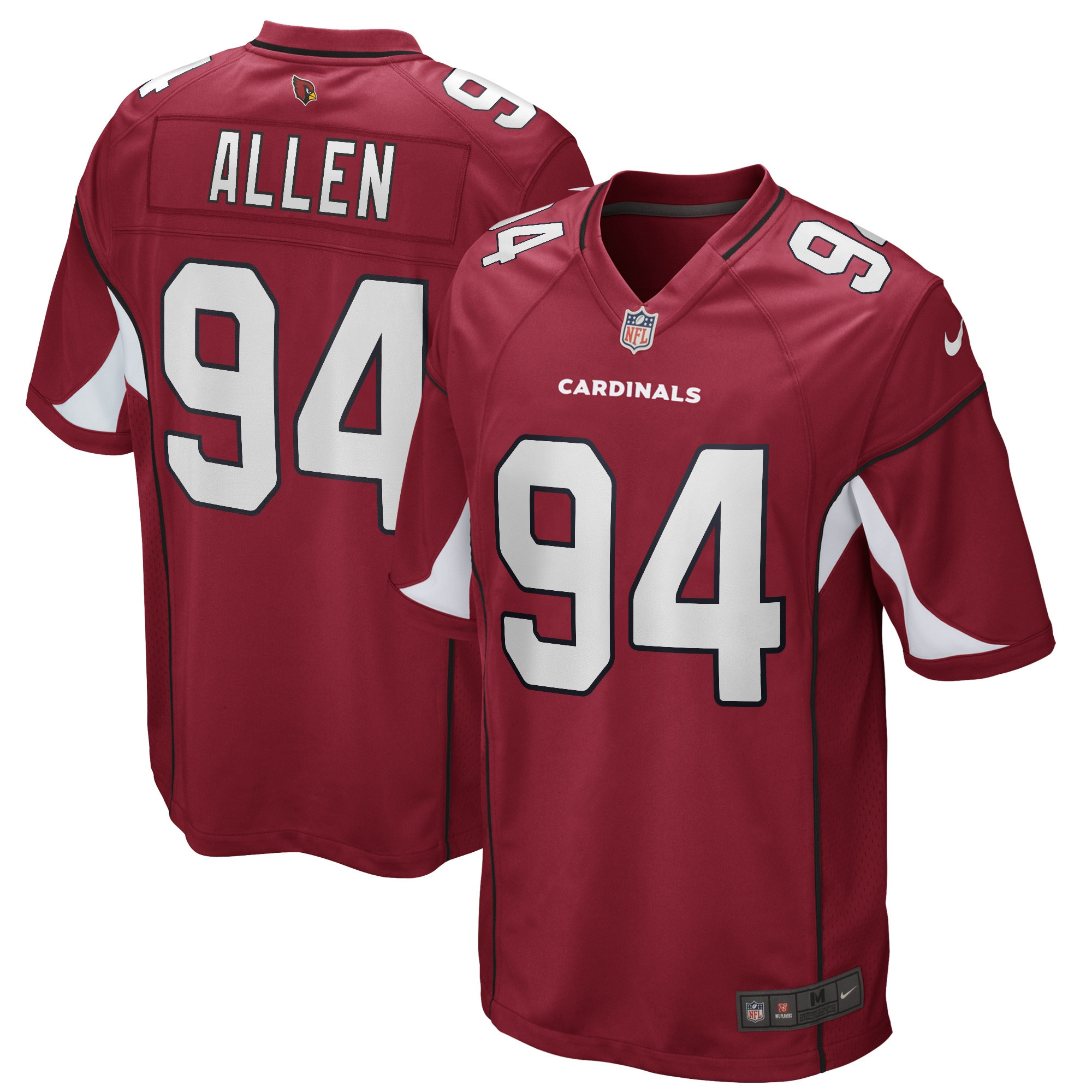 Zach Allen Arizona Cardinals Game Player Jersey - Cardinal Nfl