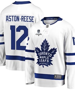 Zach Aston-Reese 12 Toronto Maple Leafs Stanley Cup 2023 Playoffs Patch Away Breakaway Men Jersey - White