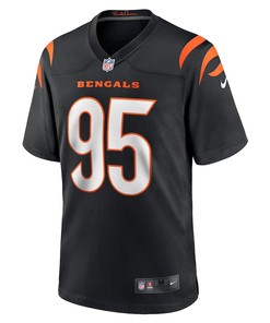 Zach Carter 95 Cincinnati Bengals Game Player Jersey - Black