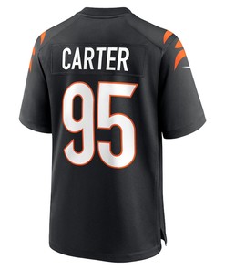 Zach Carter 95 Cincinnati Bengals Game Player Jersey - Black