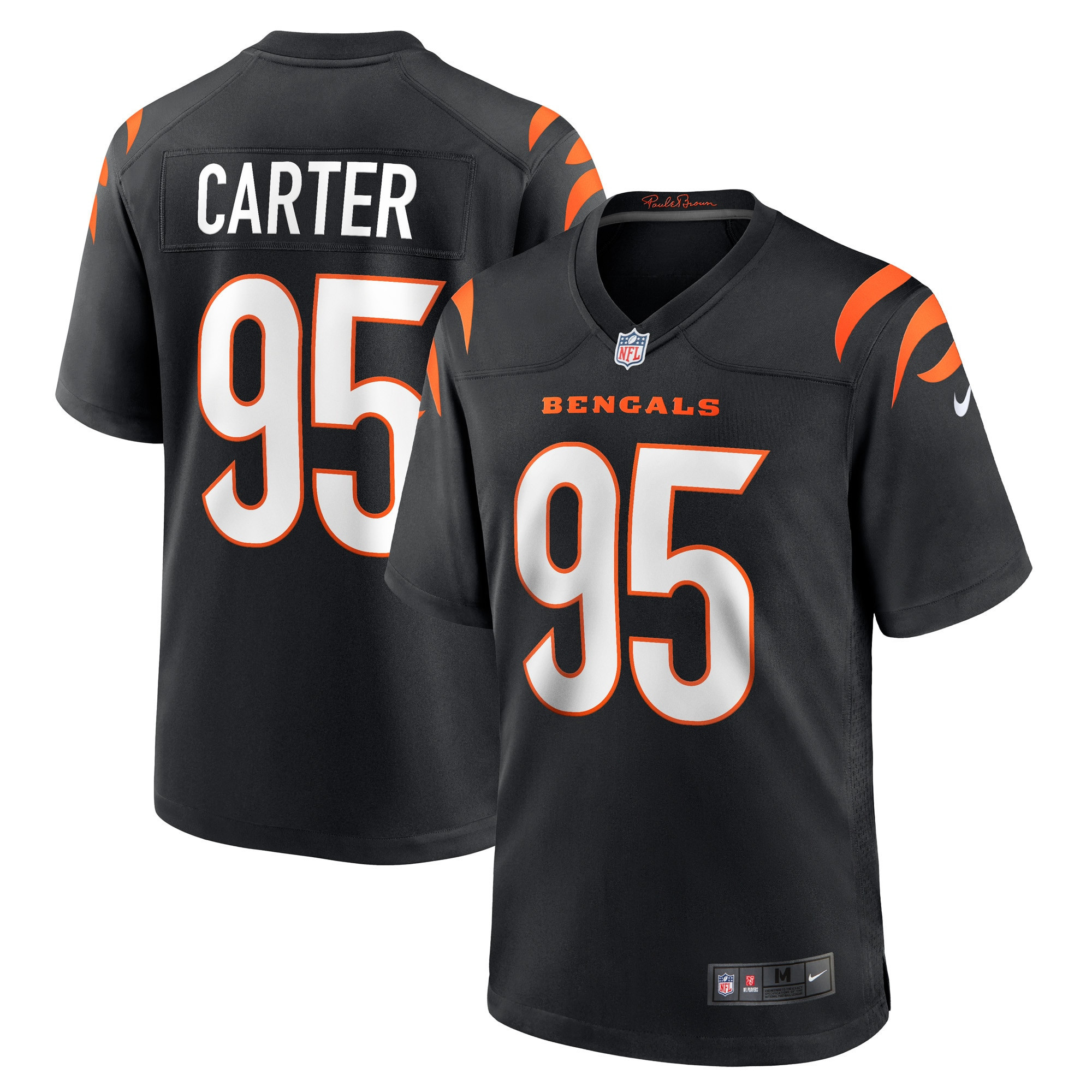 Zach Carter Cincinnati Bengals Game Player Jersey - Black Nfl