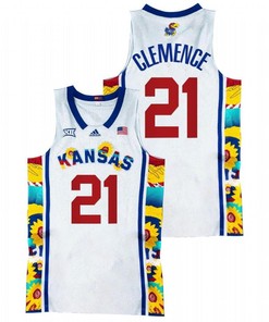 Zach Clemence 21 Kansas Jayhawks 2022 Sunflower Showdown Basketball Men Jersey - White