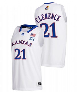 Zach Clemence 21 Kansas Jayhawks 2023 College Basketball Home Men Jersey - White