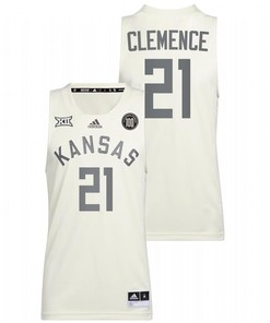 Zach Clemence 21 White Kansas Jayhawks 2022 College Basketball Reverse Retro Jersey
