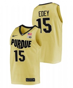 Zach Edey 15 Gold Purdue Boilermakers 2023 Top overall seed College Basketball Jersey