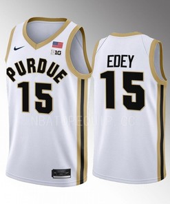Zach Edey 15 Purdue Boilermakers Uniform Jersey 2022-23 College Basketball White