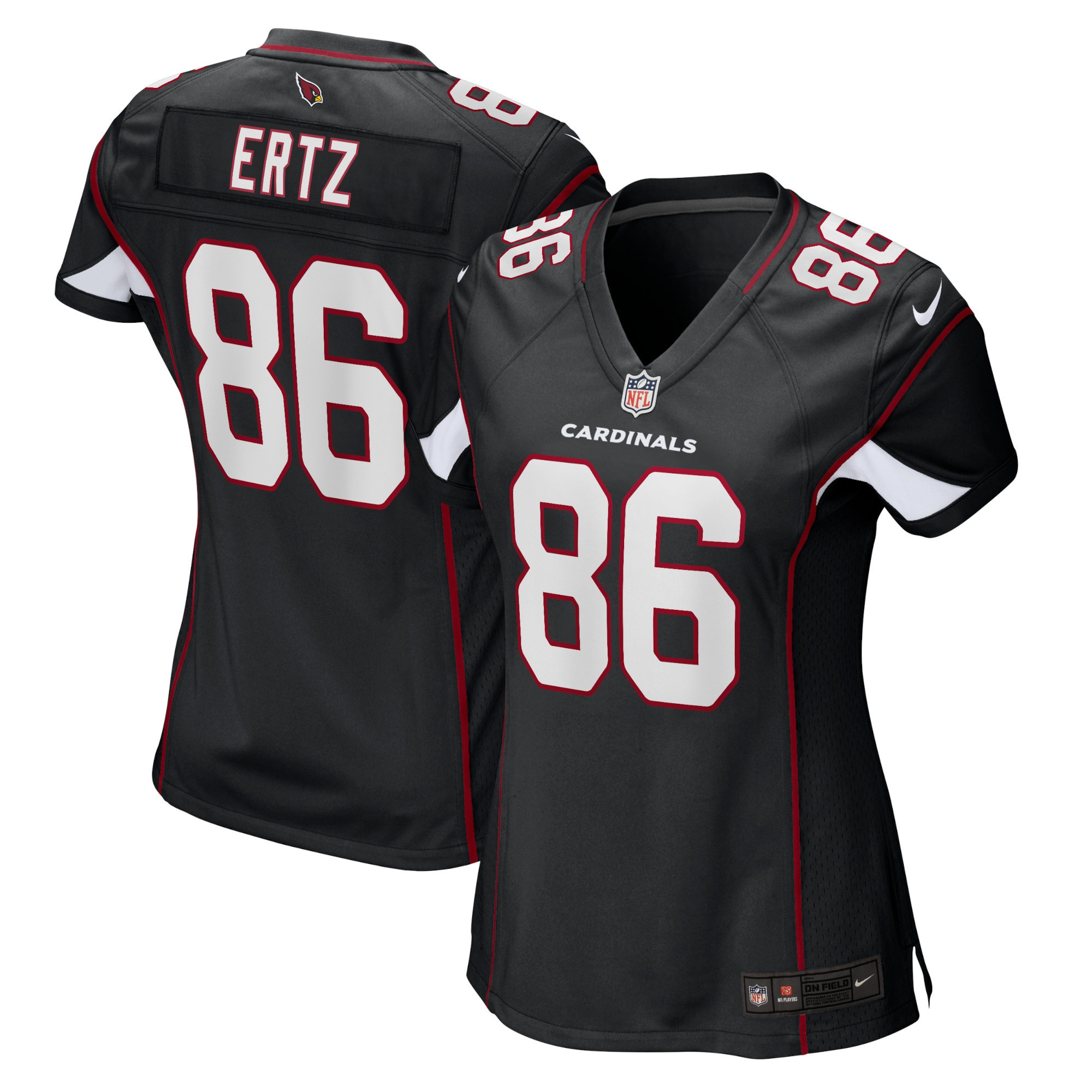 Zach Ertz Arizona Cardinals Womens Alternate Player Game Jersey Black Nfl