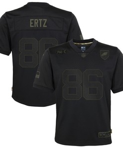 Zach Ertz Philadelphia Eagles Youth 2020 Salute To Service Game Jersey - Black