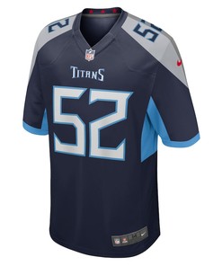 Zach McCloud 52 Tennessee Titans Home Game Player Jersey - Navy