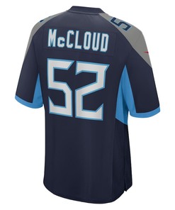 Zach McCloud 52 Tennessee Titans Home Game Player Jersey - Navy