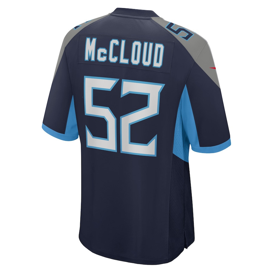 Zach McCloud 52 Tennessee Titans Home Game Player Jersey - Navy
