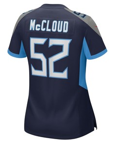Zach McCloud 52 Tennessee Titans Women's Home Game Player Jersey - Navy
