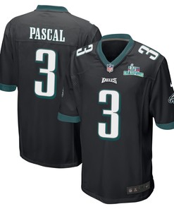 Zach Pascal 3 Philadelphia Eagles Super Bowl LVII Champions Men Game Jersey - Black