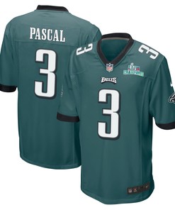 Zach Pascal 3 Philadelphia Eagles Super Bowl LVII Champions Men Game Jersey - Midnight Green