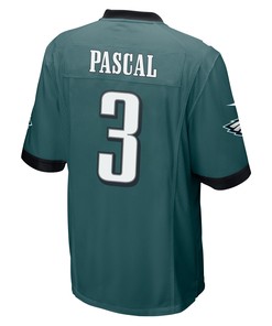Zach Pascal 3 Philadelphia Eagles Super Bowl LVII Champions Men Game Jersey - Midnight Green