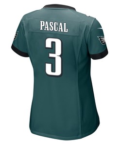 Zach Pascal 3 Philadelphia Eagles Super Bowl LVII Champions Women Game Jersey - Midnight Green