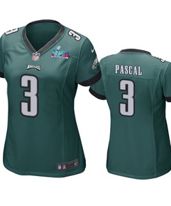 Zach Pascal 3 Philadelphia Eagles Super Bowl LVII Game Jersey - Women Green