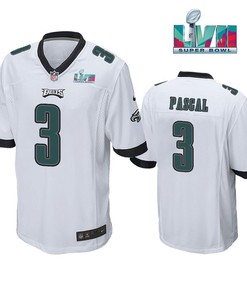 Zach Pascal 3 Philadelphia Eagles Super Bowl LVII Game Player Men Jersey - White